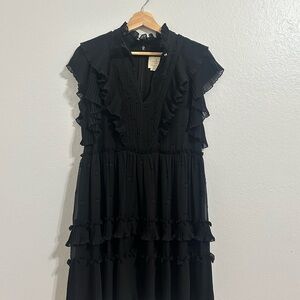 Kate Spade Black Ruffle Dress